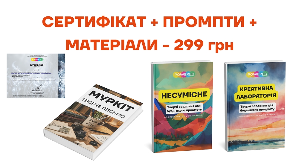 Сертифікат НЕСУМІСНЕ: як ШІ допомагає тренувати творчий мозок