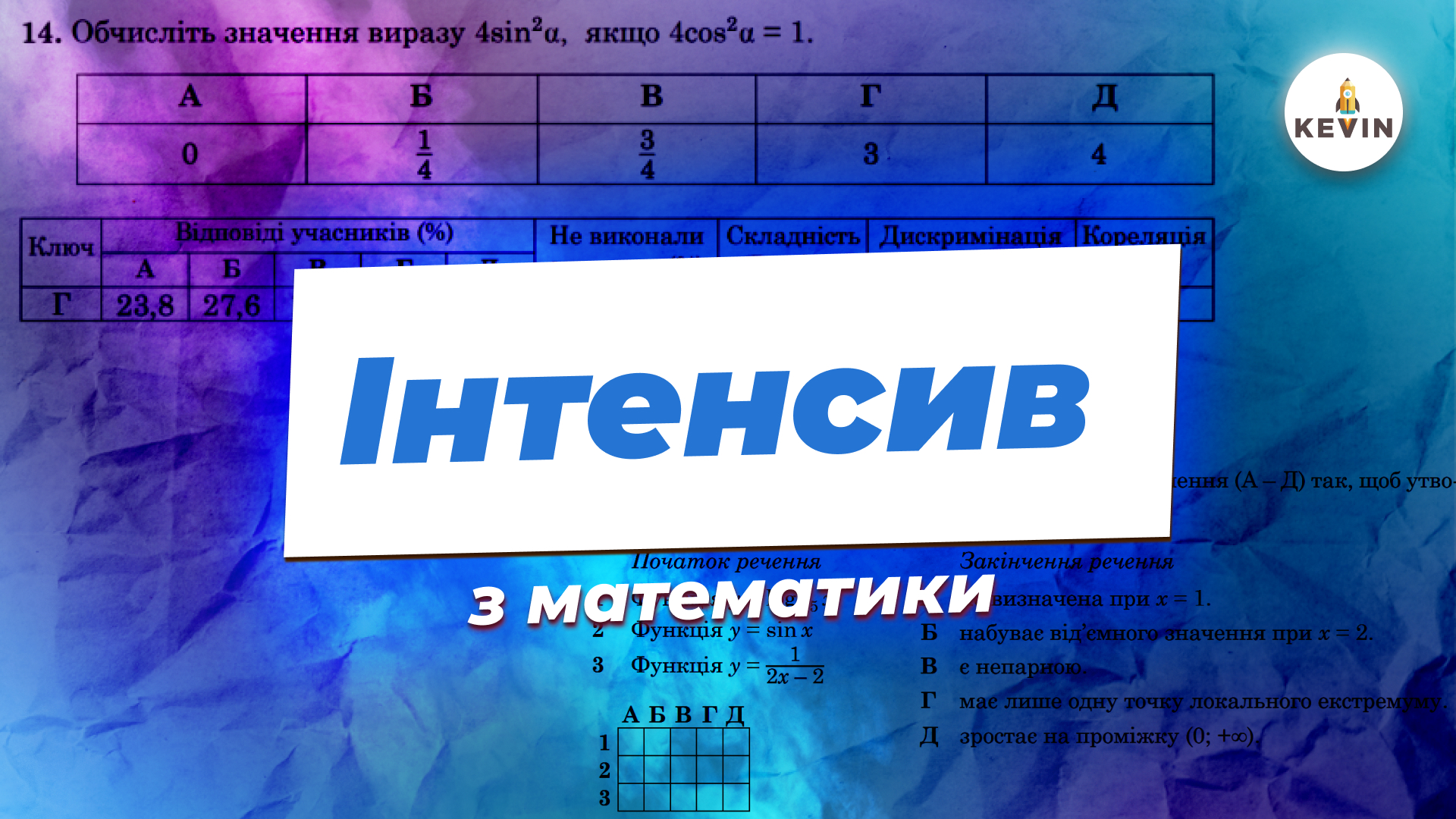 Інтенсив з математики | KEVIN | 2025 📐
