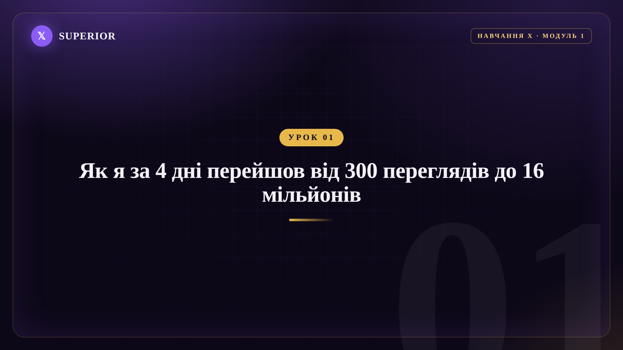 Урок 1 - Як я за 4 дні перейшов від 300 переглядів до 16 мільйонів