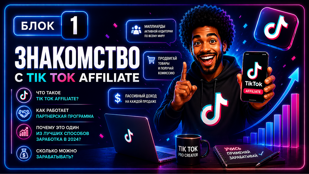 Блок 1. Знакомство с Tik Tok Shop Afilliate