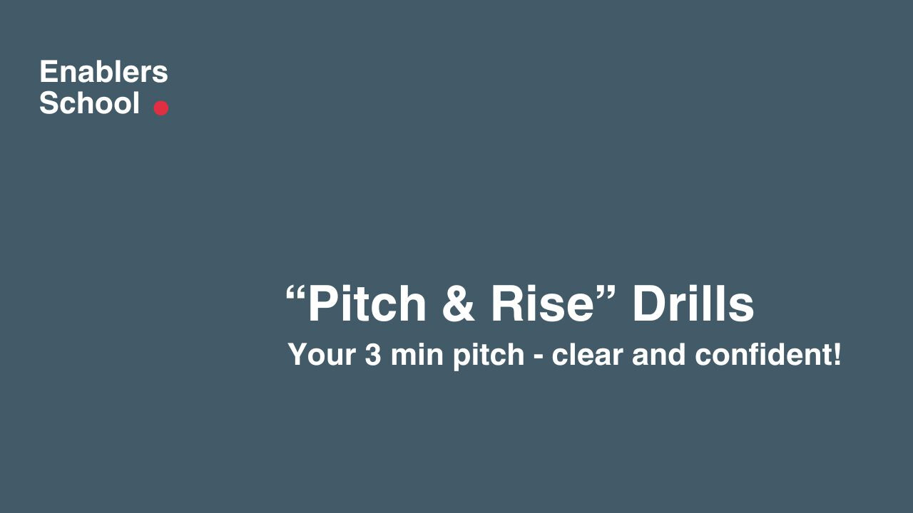 Pitch & Rise course for StartSchool