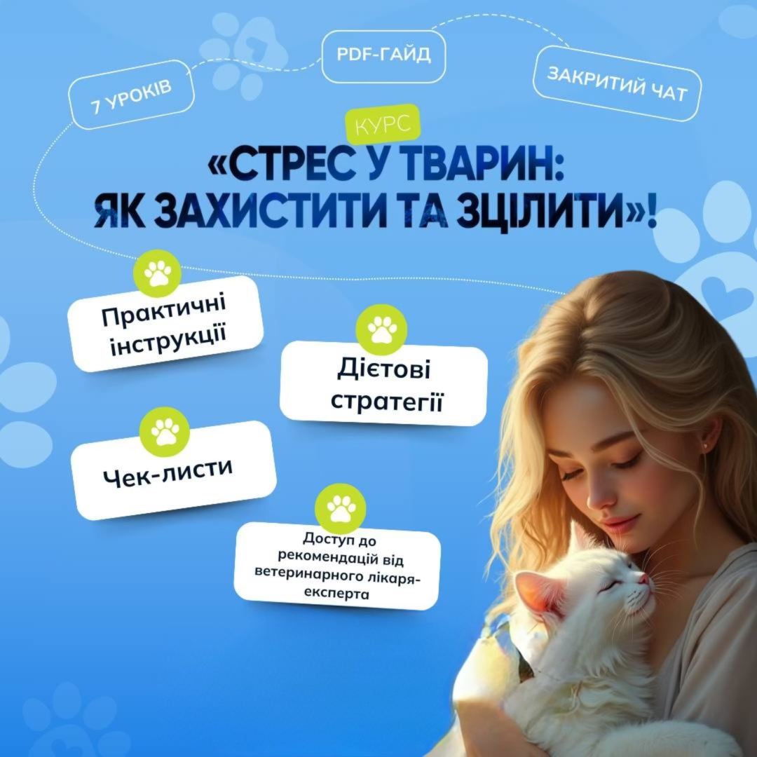 Онлайн Міні курс: “СТРЕС У ТВАРИН: ЯК ЗАХИСТИТИ ТА ЗЦІЛИТИ"