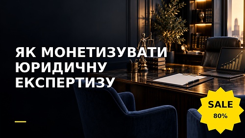Курс ЯК МОНЕТИЗУВАТИ ЮРИДИЧНУ ЕКСПЕРТИЗУ