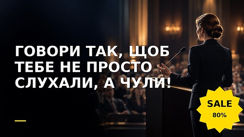 Курс ГОВОРИ ТАК, ЩОБ ТЕБЕ НЕ ПРОСТО СЛУХАЛИ, А ЧУЛИ!