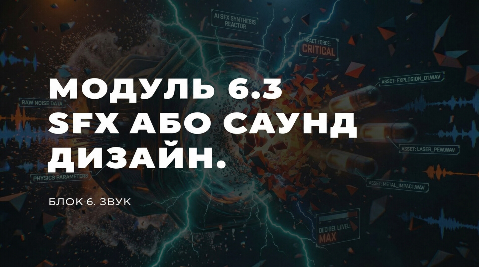 МОДУЛЬ 6.3 SFX АБО САУНД ДИЗАЙН