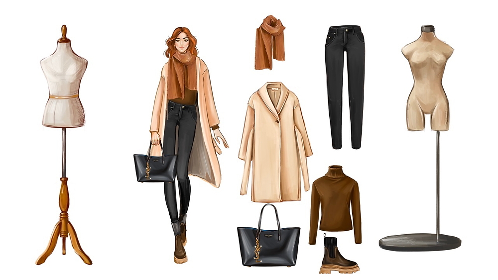 Модуль 2: робота з кольором, текстурування капсули 'Осінь-зима'