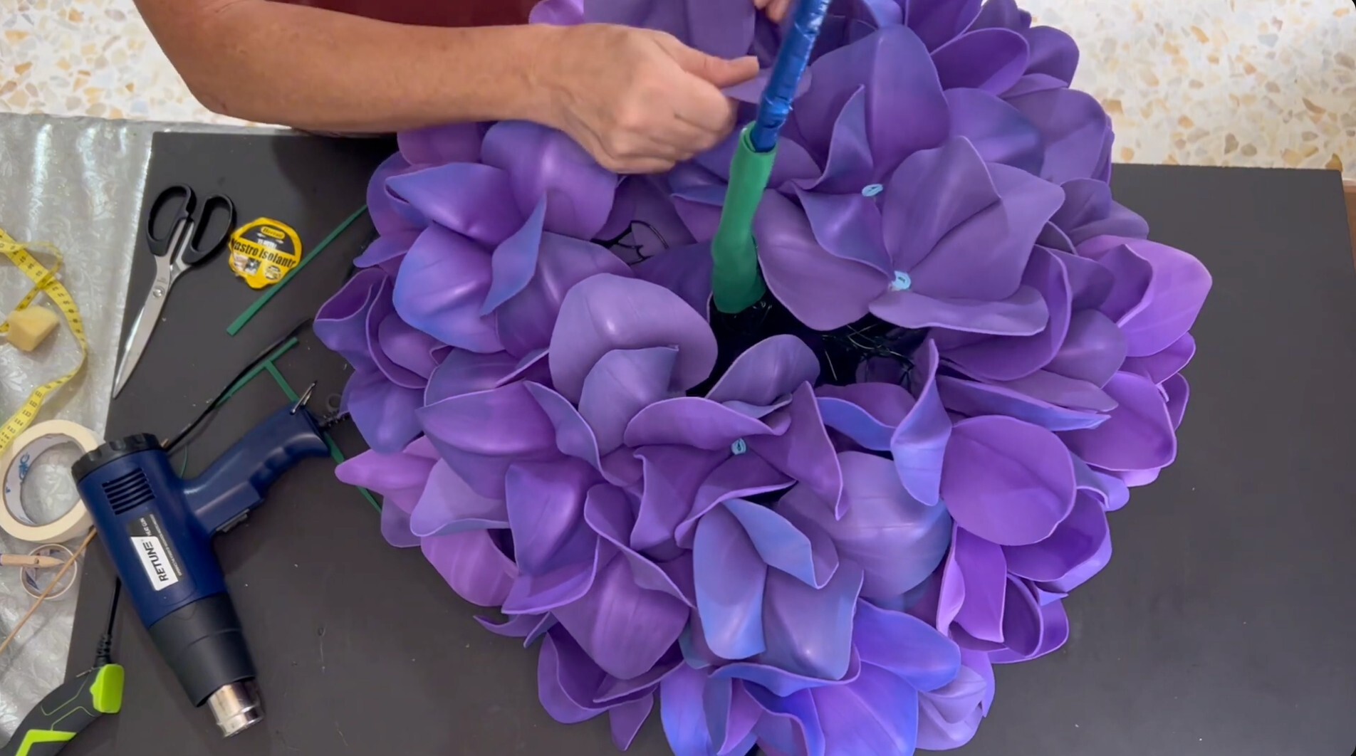 Video Corso Ortensia gigante in gomma EVA