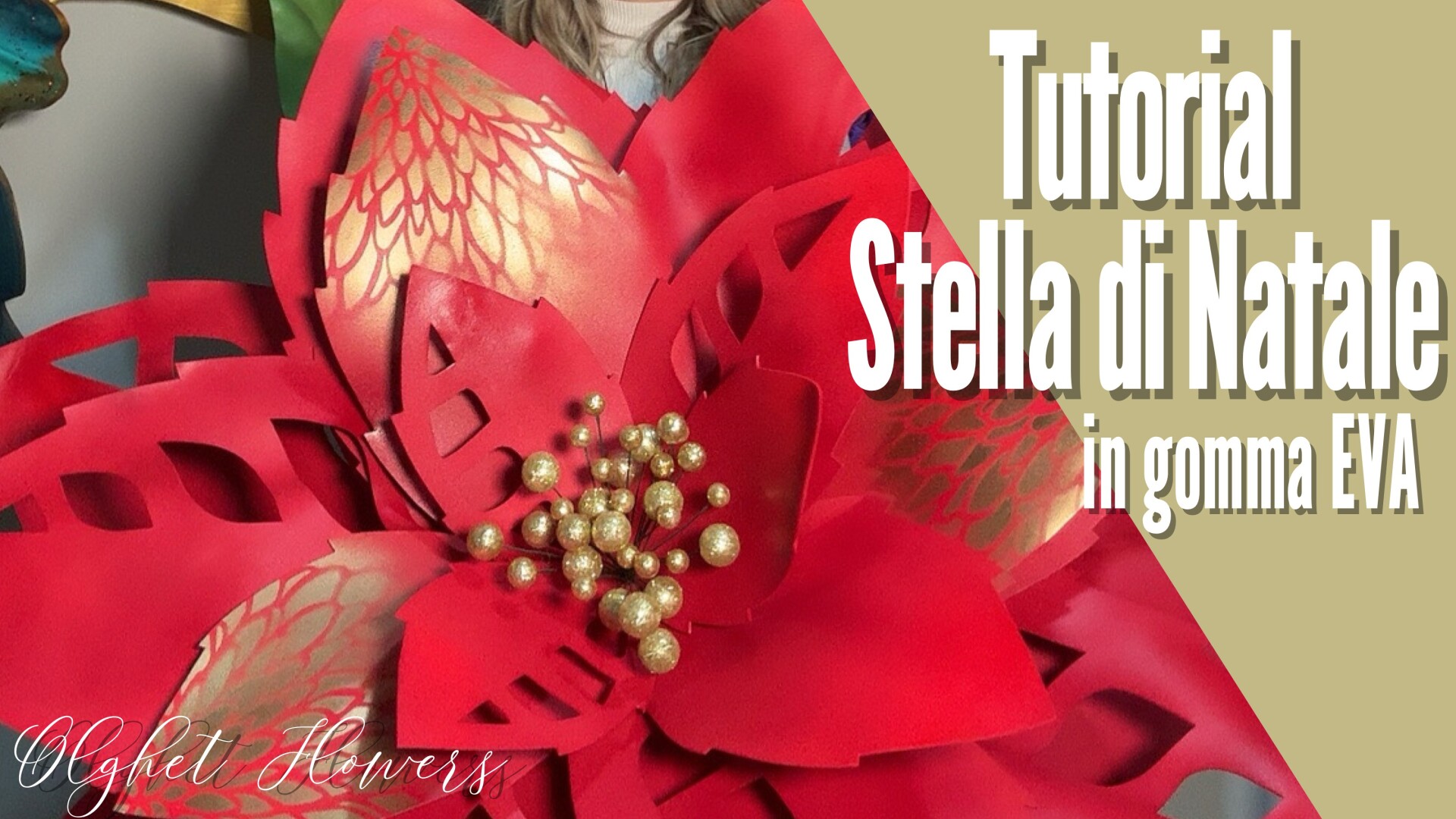 Stella di Natale gigante in gomma EVA