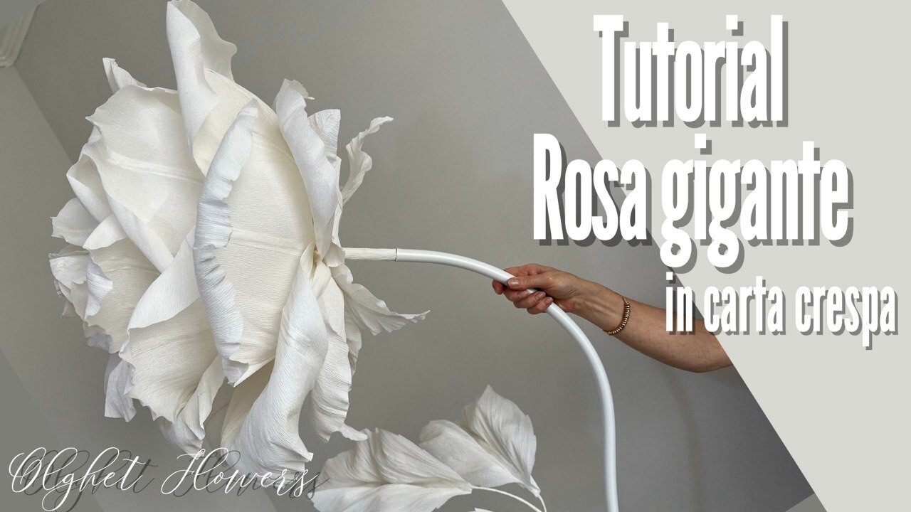 Rosa gigante in carta crespa