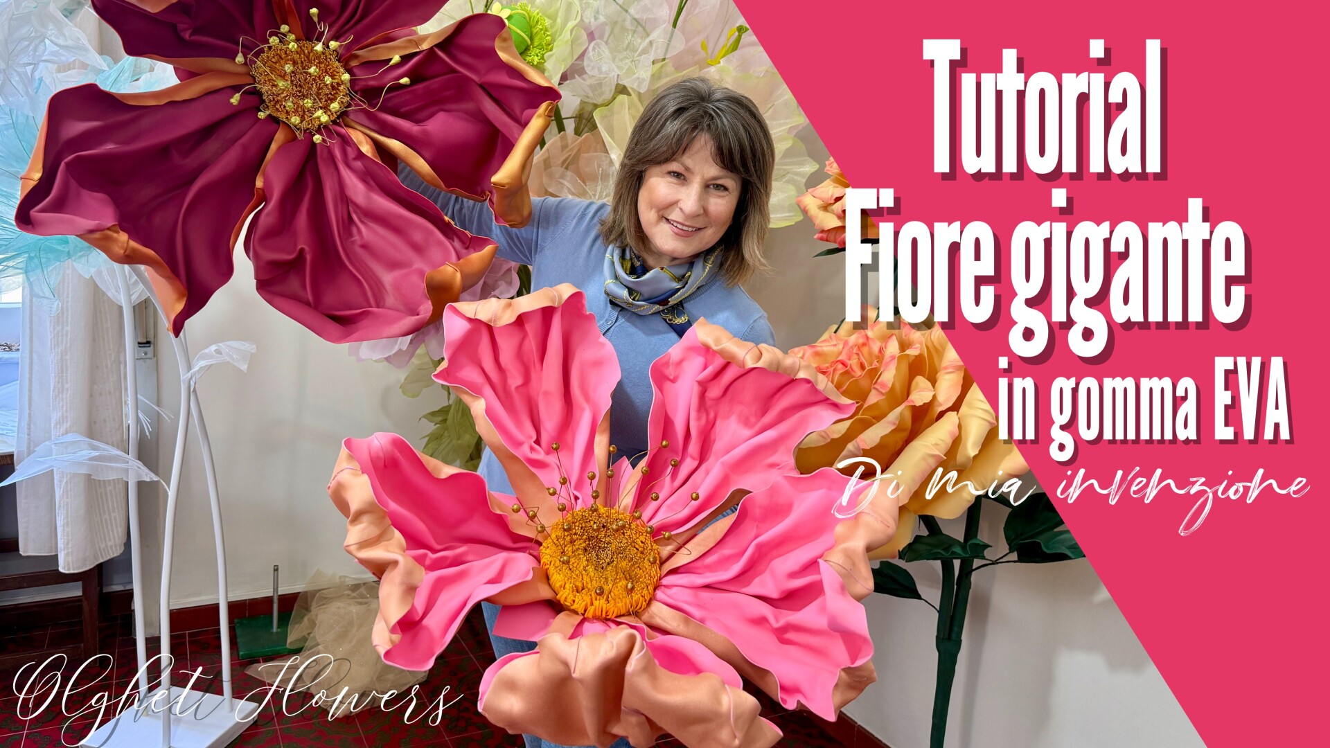 Fiore gigante in gomma EVA (with English subtitles)