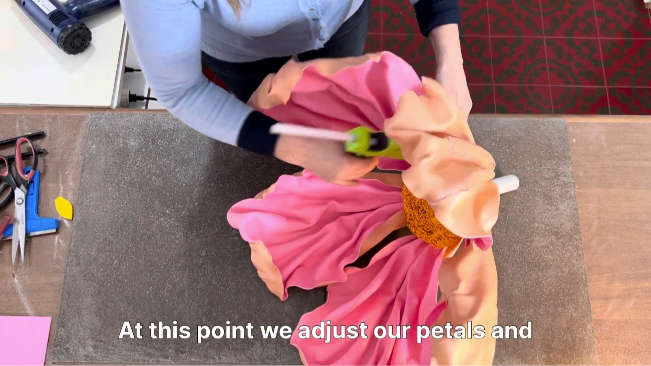 Video corso fiore gigante in gomma EVA di mia invenzione