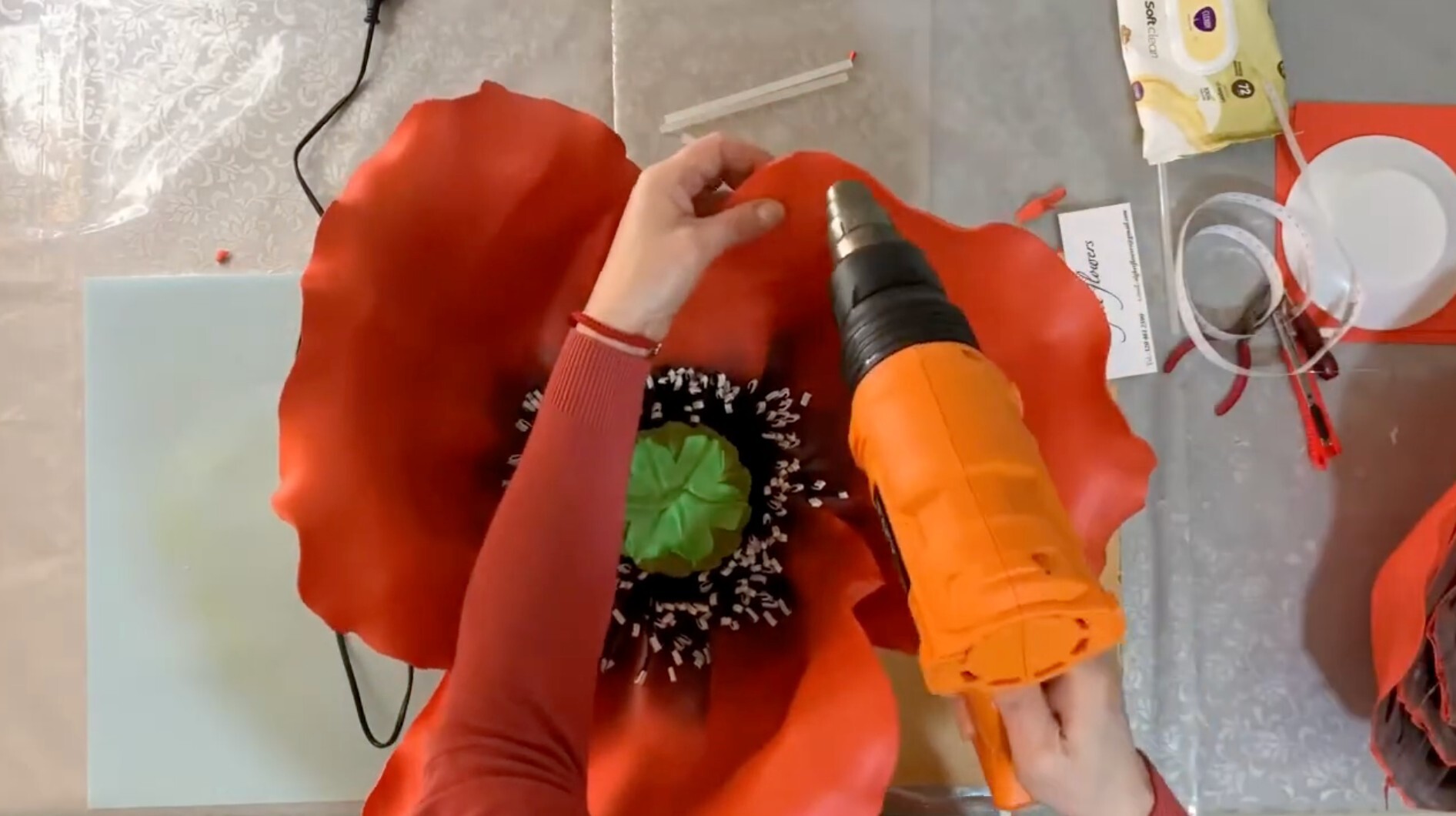 Video corso papavero gigante in gomma EVA