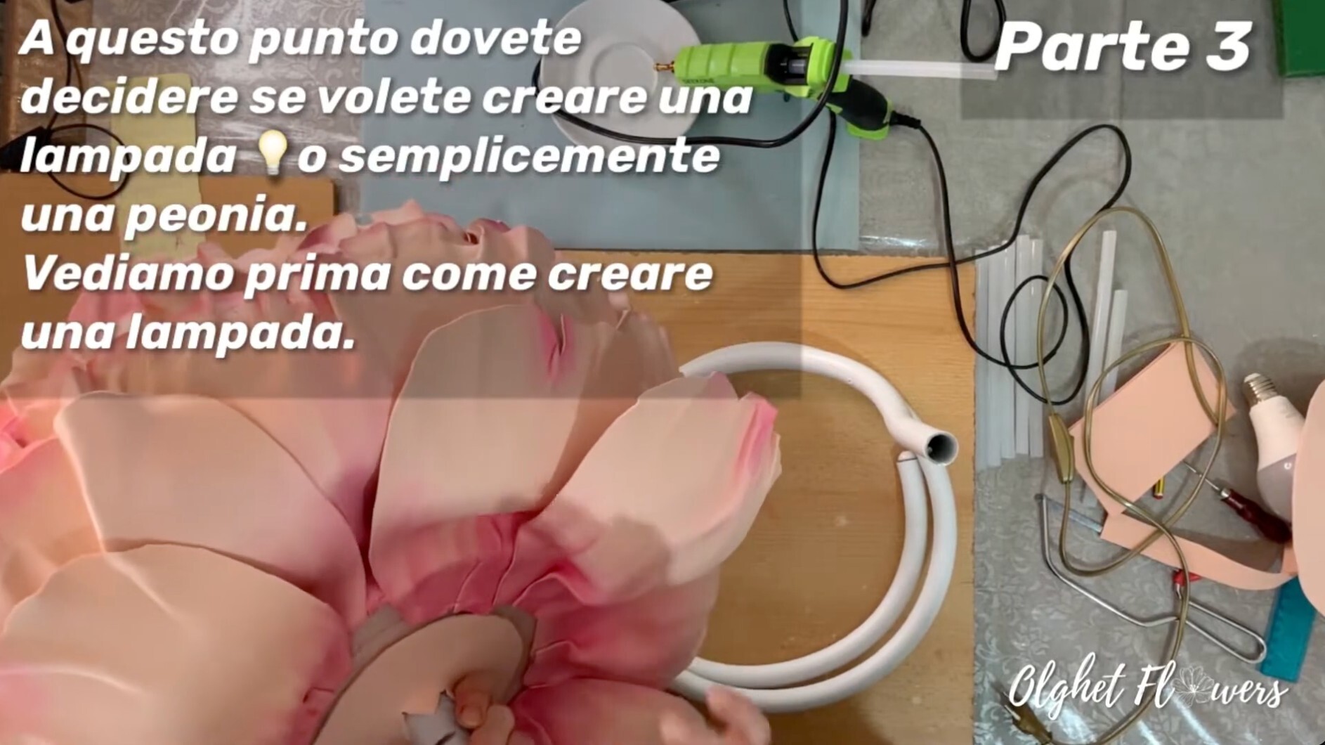 Video corso peonia gigante in gomma EVA