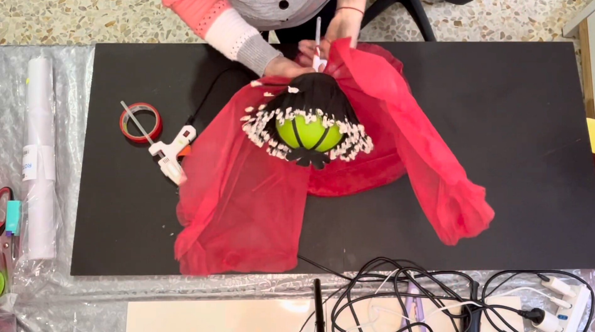 Video corso papavero gigante in organza