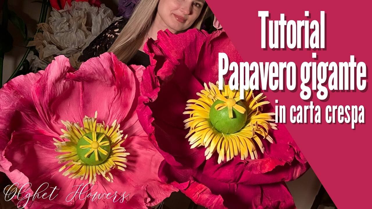 Papavero gigante in carta crespa