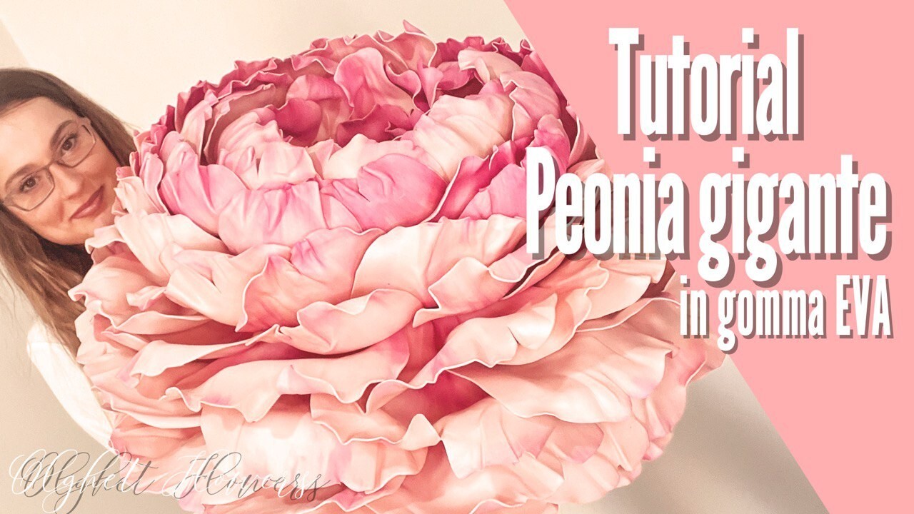 Peonia gigante in gomma EVA (spiegazione lampada)