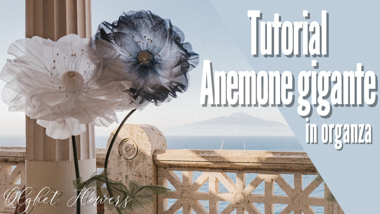 Anemone gigante in organza