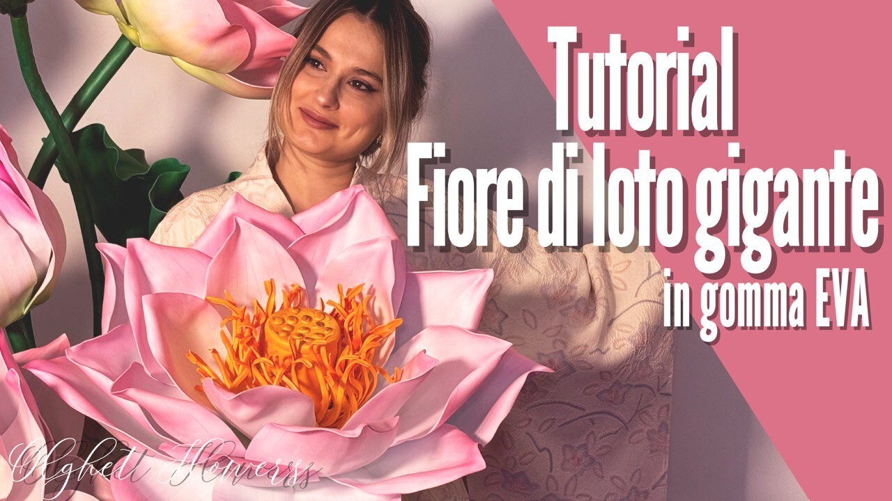 Fiore di loto gigante in gomma EVA