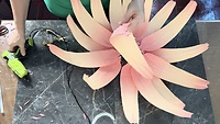 video corso echinacea gigante in carta crespa