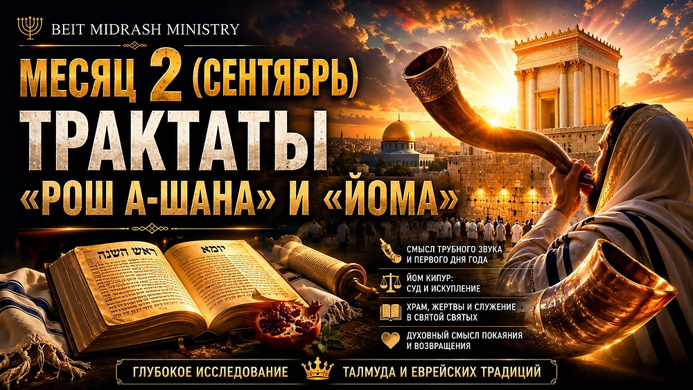 МЕСЯЦ 2 (СЕНТЯБРЬ) — ТРАКТАТЫ «РОШ А-ШАНА» И «ЙОМА»