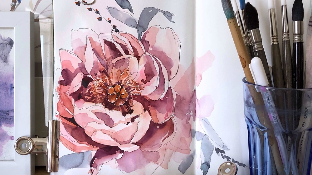 'Квітковий скетчинг' з Євгенією Саламатіною