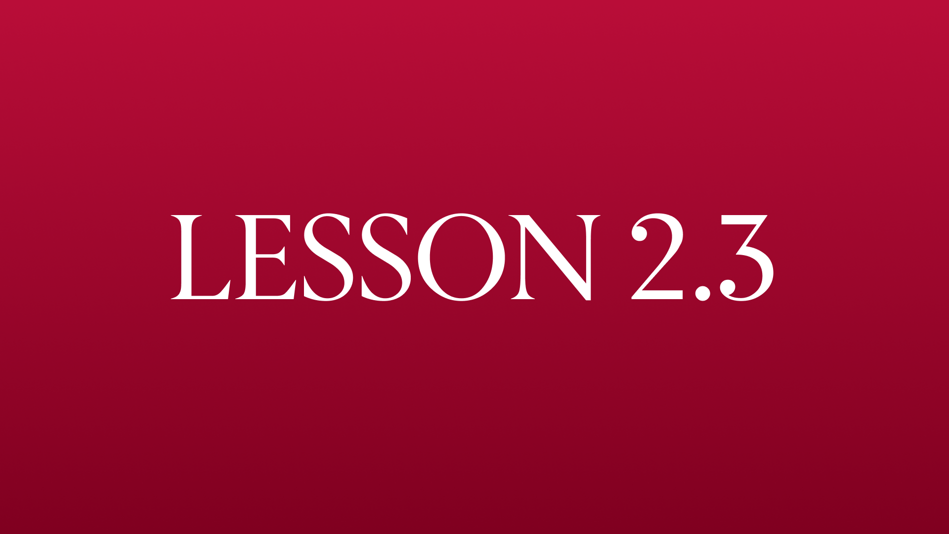Lesson 3: Side Walk