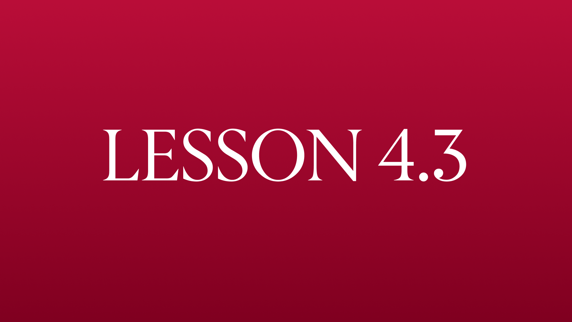 Lesson 3: Turn Variation
