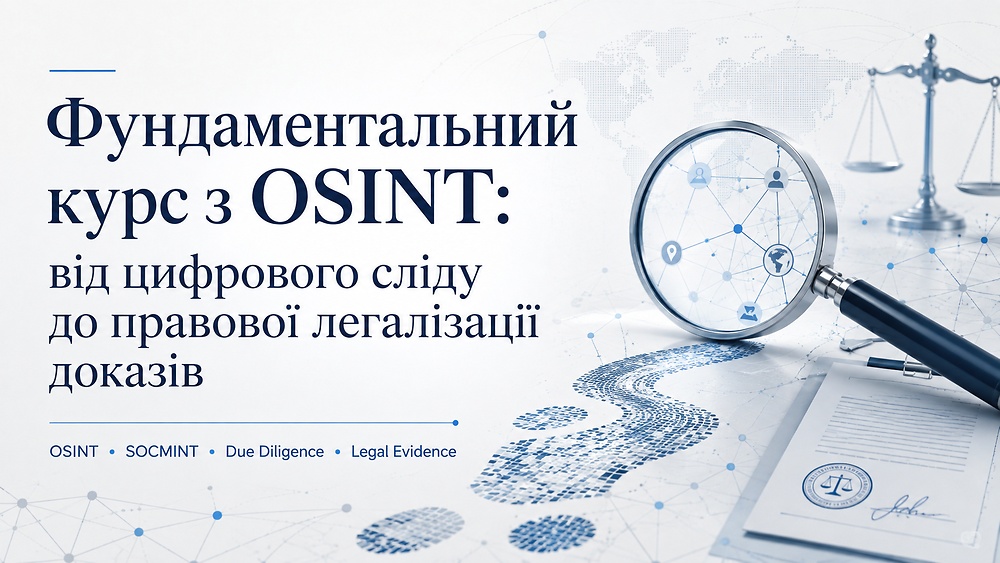 Фундаментальний курс з OSINT:  від цифрового сліду до правової легалізації доказів